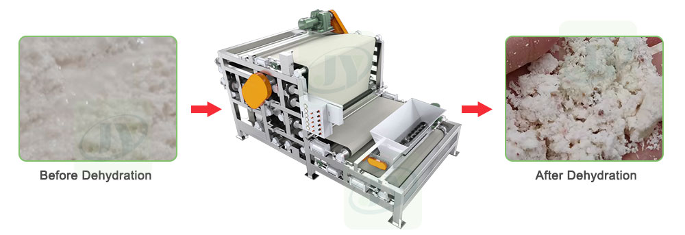 Comparison of cassava residue before and after dehydration