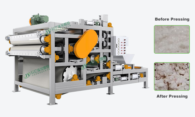 Máquina de desagüe del cinturón de residuos de almidón de yuca